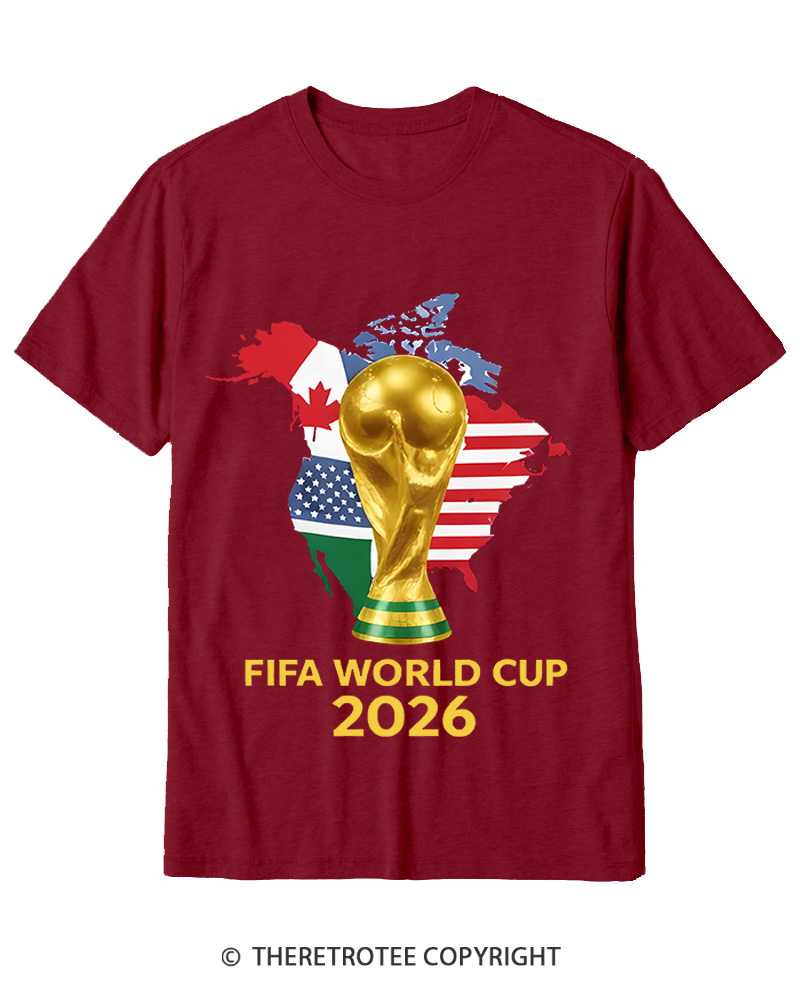 TheRetroTee USA Canada Mexico Soccer Cotton T-Shirt