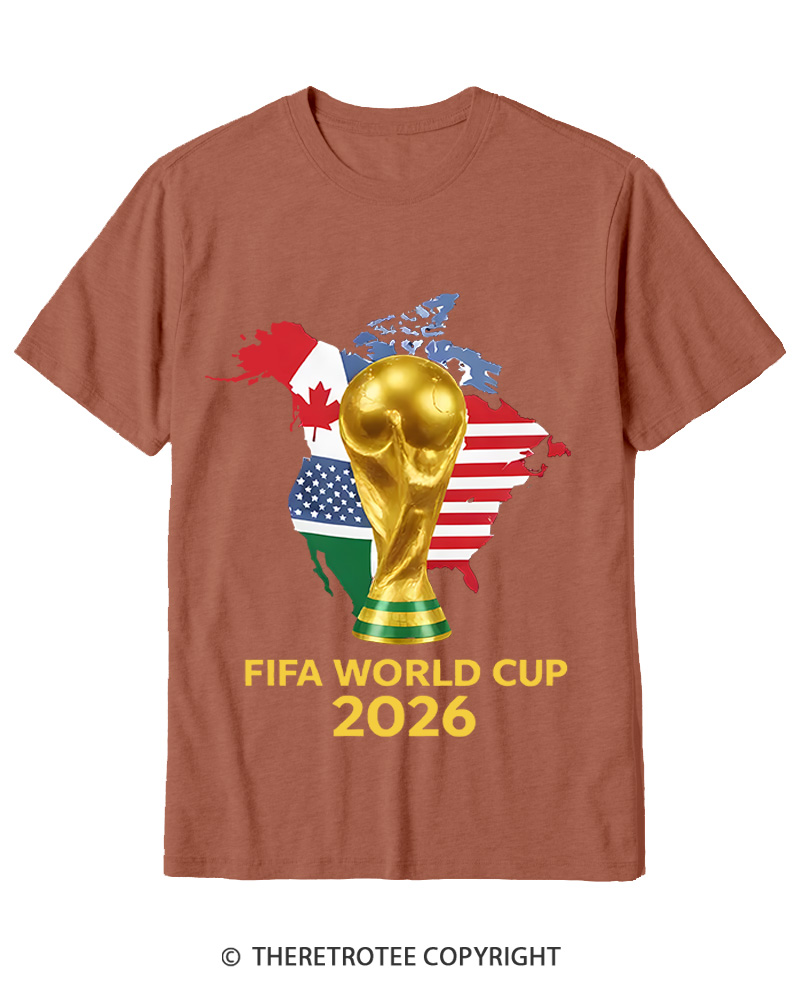TheRetroTee USA Canada Mexico Soccer Cotton T-Shirt