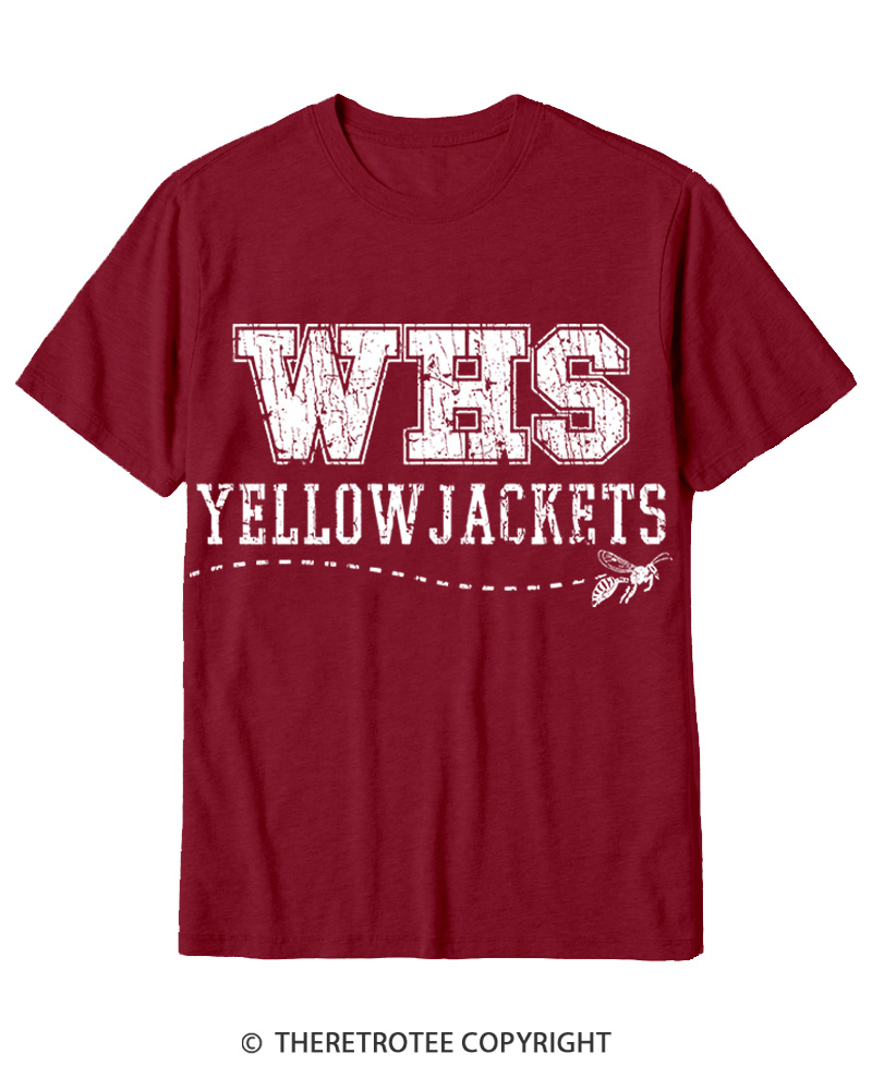 TheRetroTee WHS Yellowjackets 1996 Cotton T-Shirt