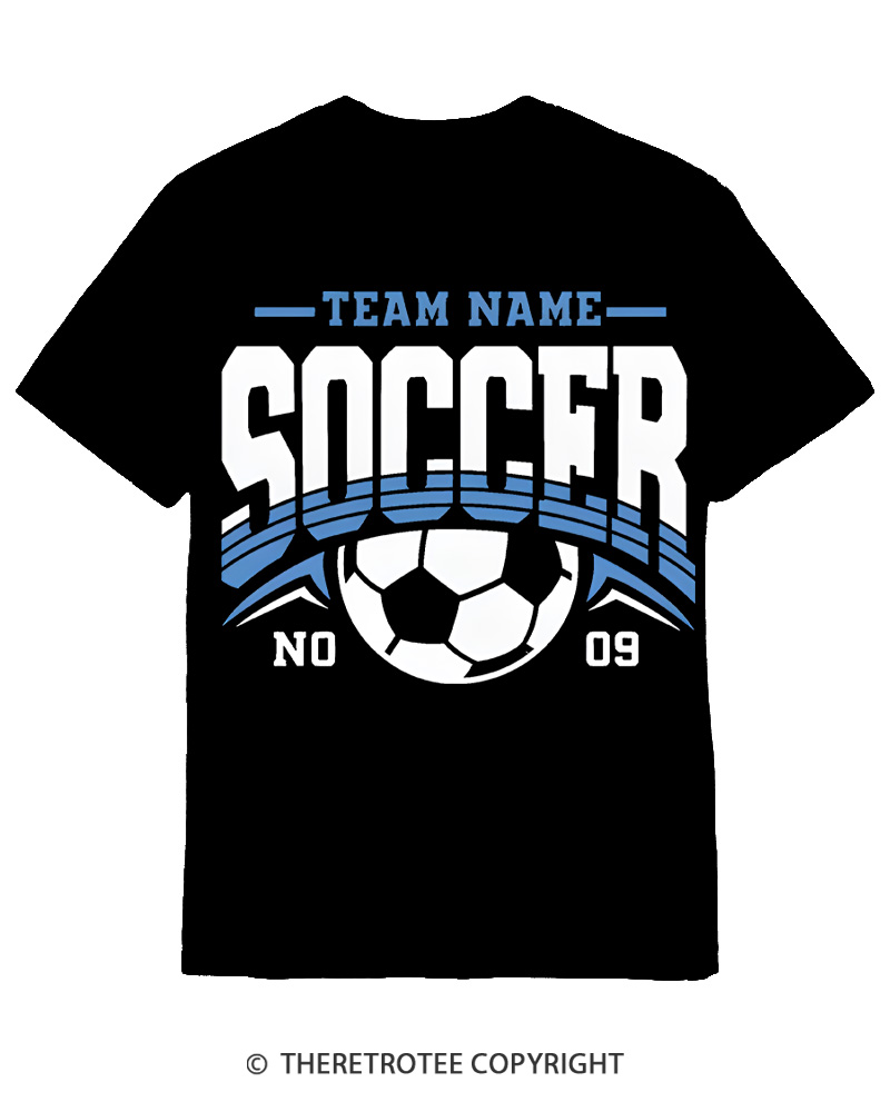 TheRetroTee Custom Soccer Cotton T-Shirt