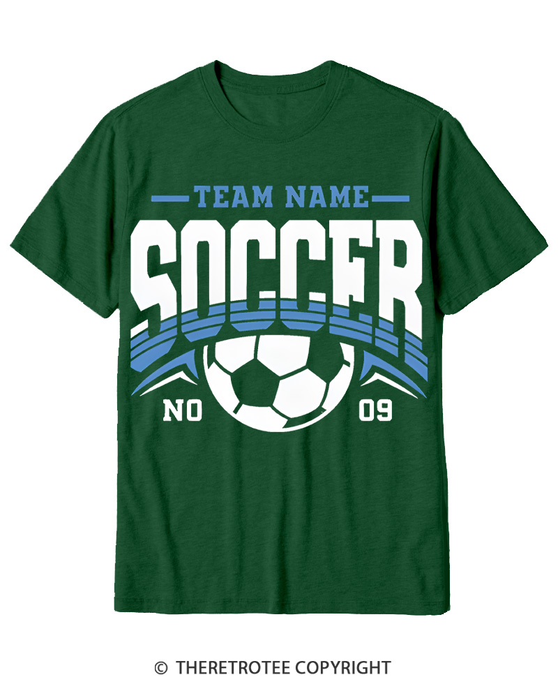 TheRetroTee Custom Soccer Cotton T-Shirt