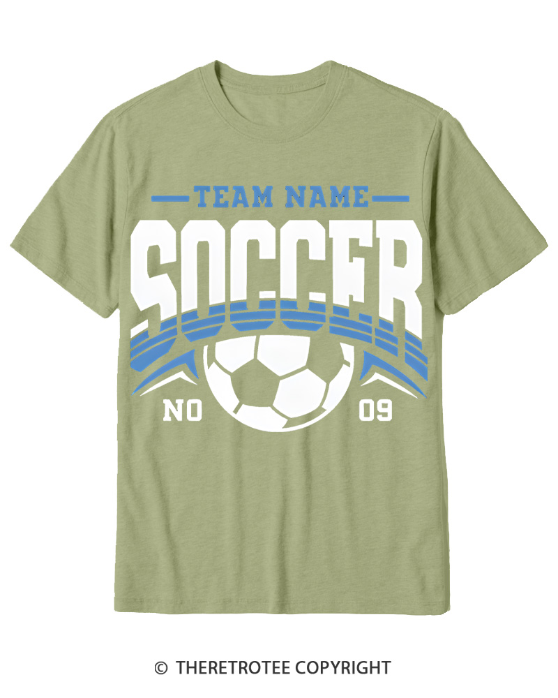 TheRetroTee Custom Soccer Cotton T-Shirt