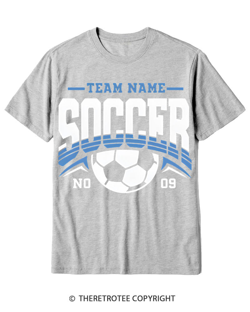TheRetroTee Custom Soccer Cotton T-Shirt