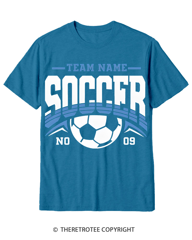 TheRetroTee Custom Soccer Cotton T-Shirt