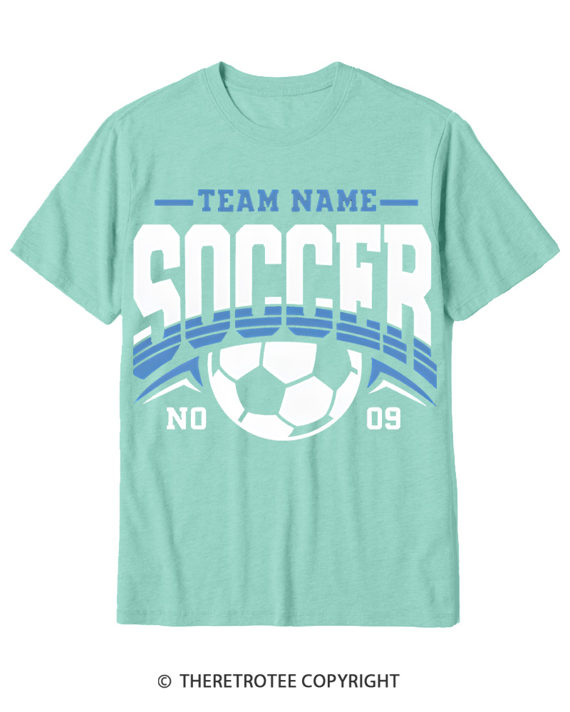 TheRetroTee Custom Soccer Cotton T-Shirt