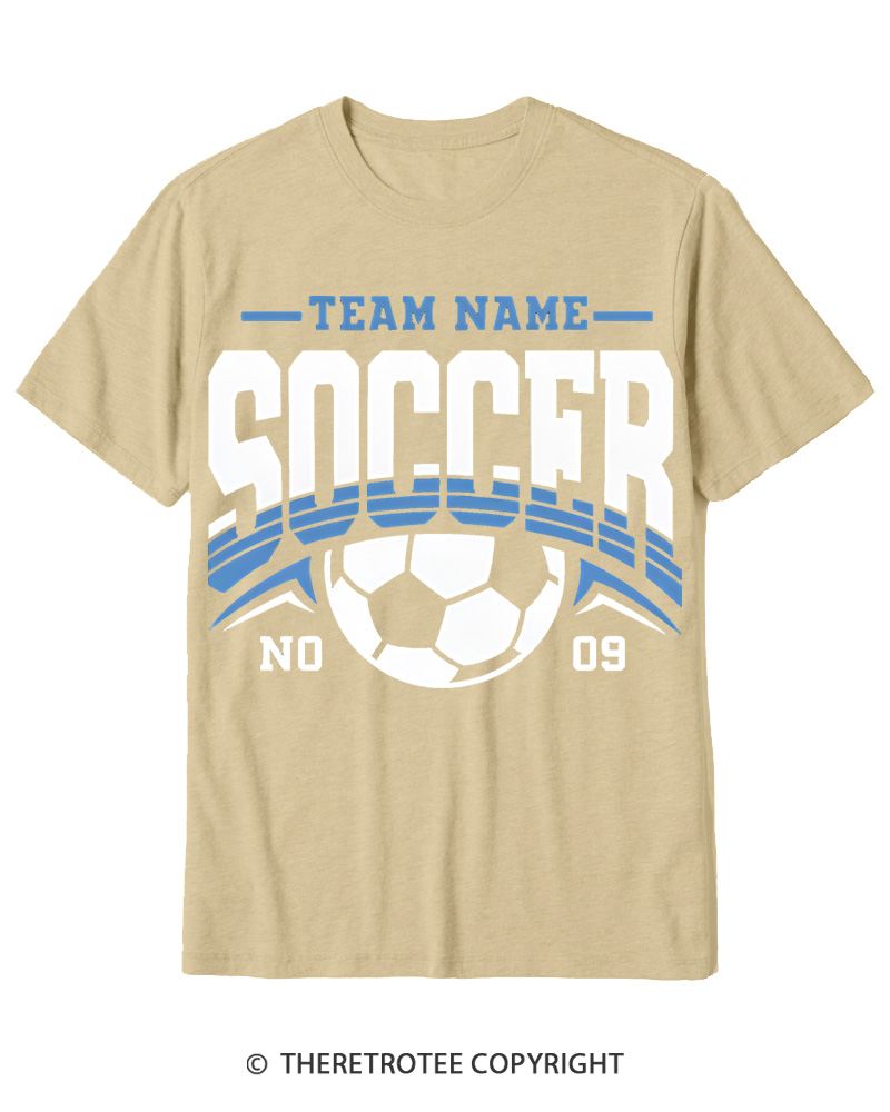 TheRetroTee Custom Soccer Cotton T-Shirt