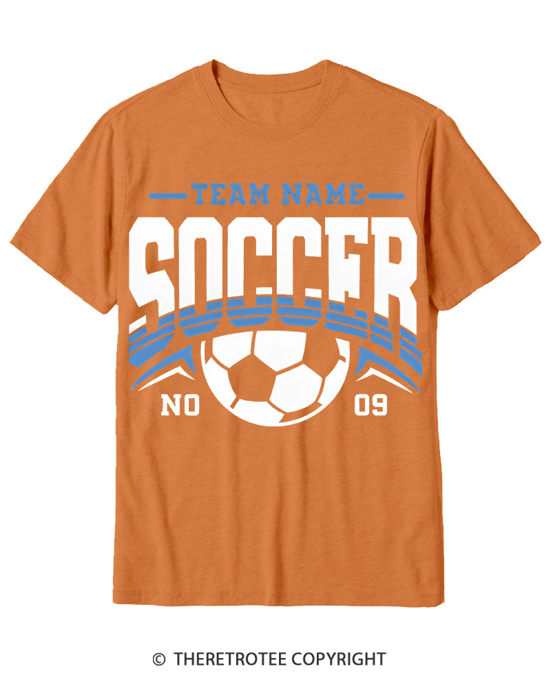 TheRetroTee Custom Soccer Cotton T-Shirt