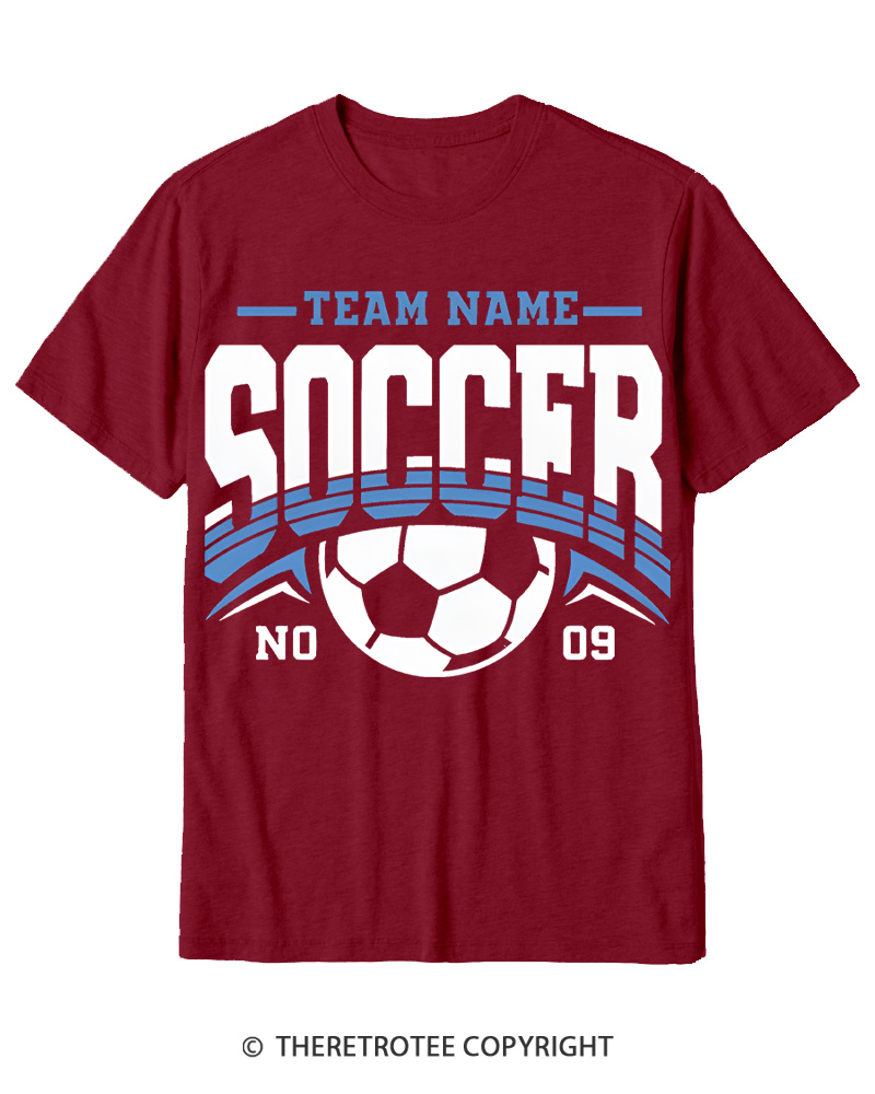 TheRetroTee Custom Soccer Cotton T-Shirt