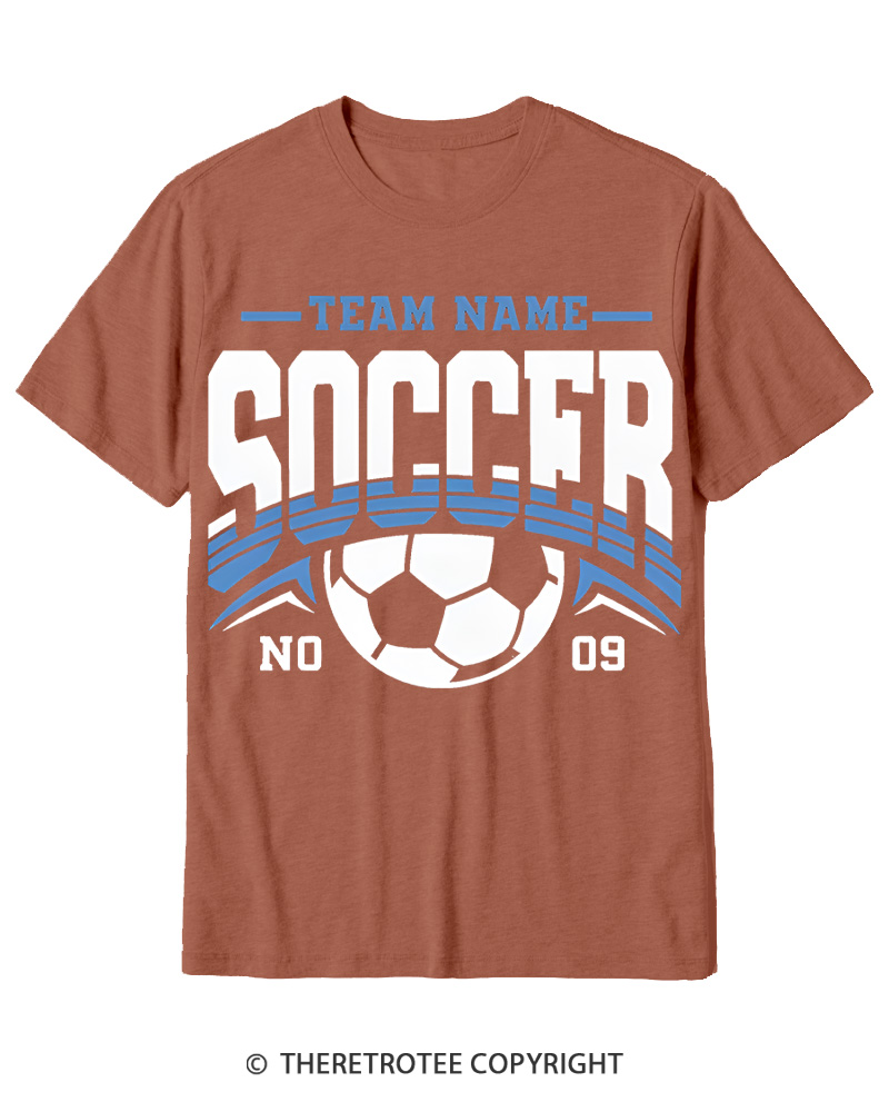 TheRetroTee Custom Soccer Cotton T-Shirt