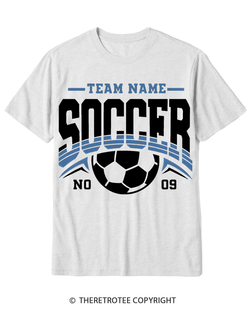 TheRetroTee Custom Soccer Cotton T-Shirt