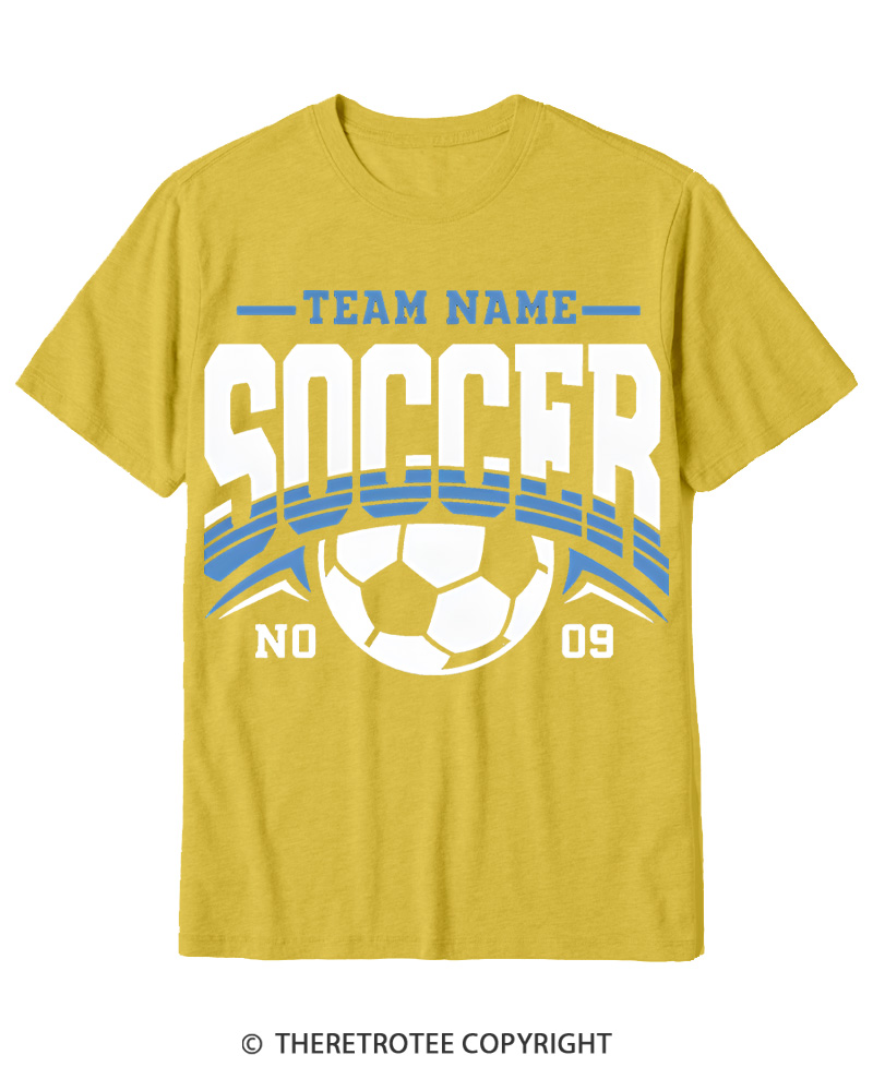 TheRetroTee Custom Soccer Cotton T-Shirt