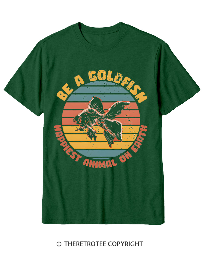 TheRetroTee Be A Goldfish 1970s Cotton T-Shirt