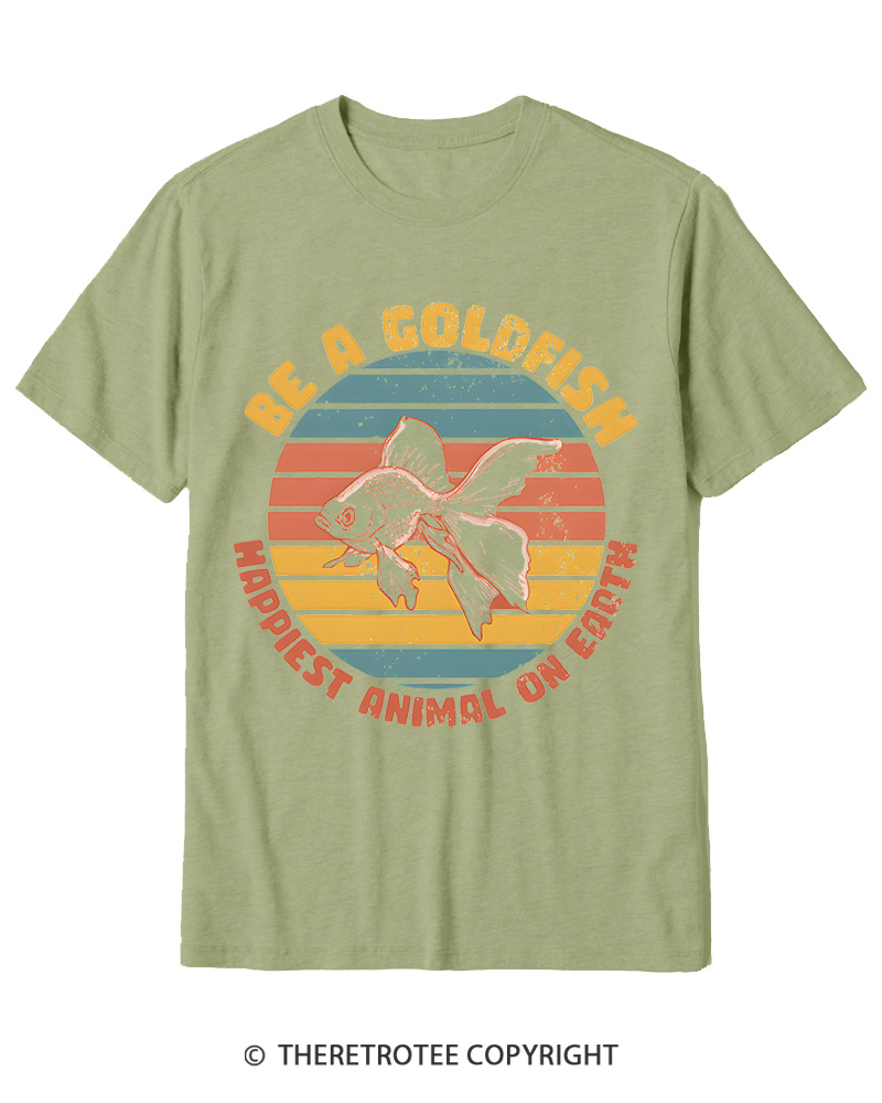 TheRetroTee Be A Goldfish 1970s Cotton T-Shirt
