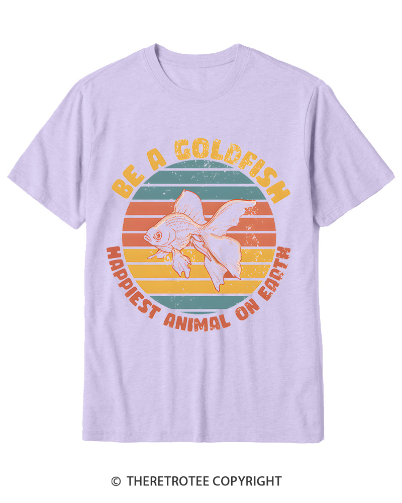 TheRetroTee Be A Goldfish 1970s Cotton T-Shirt