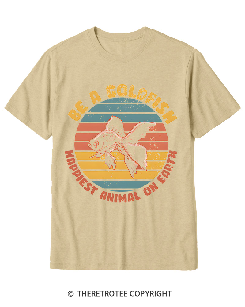 TheRetroTee Be A Goldfish 1970s Cotton T-Shirt