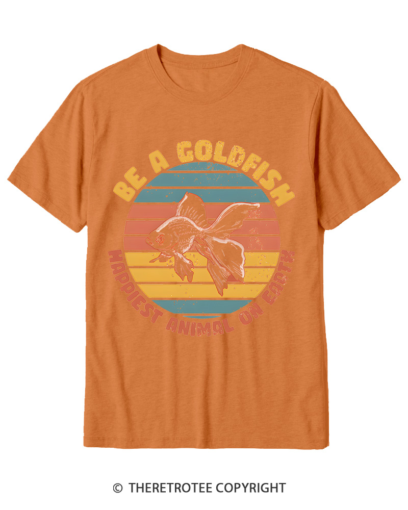 TheRetroTee Be A Goldfish 1970s Cotton T-Shirt