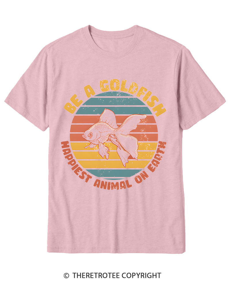 TheRetroTee Be A Goldfish 1970s Cotton T-Shirt