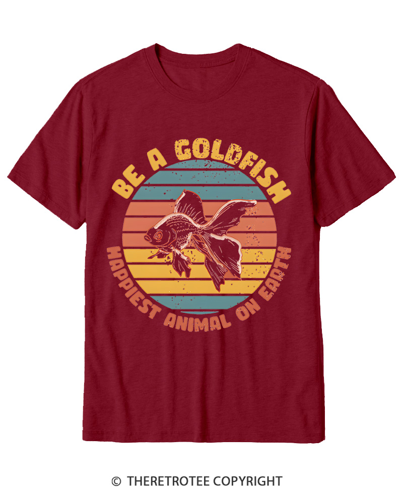 TheRetroTee Be A Goldfish 1970s Cotton T-Shirt
