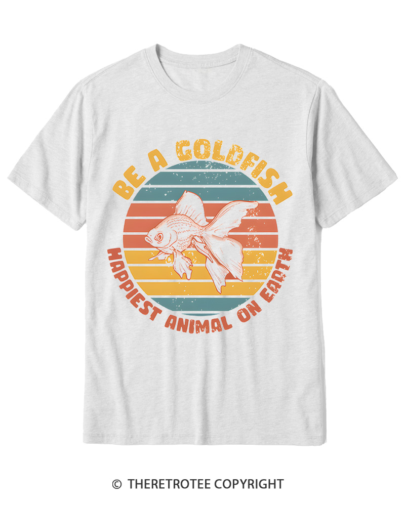 TheRetroTee Be A Goldfish 1970s Cotton T-Shirt
