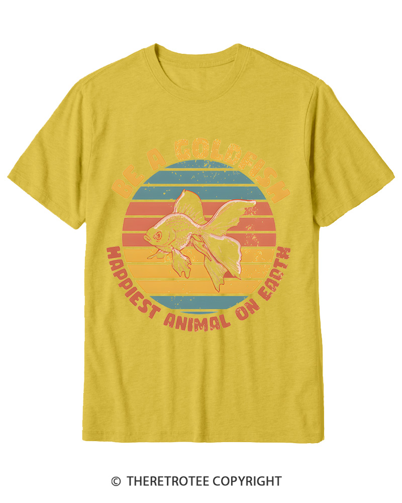 TheRetroTee Be A Goldfish 1970s Cotton T-Shirt