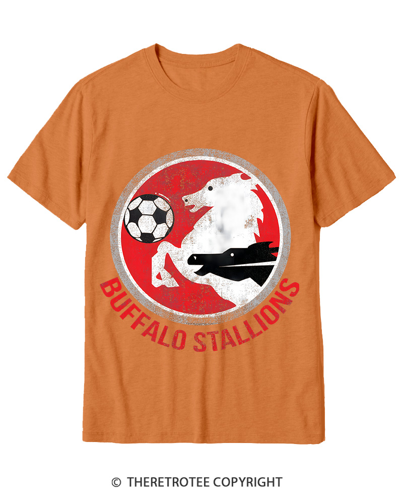 TheRetroTee Buffalo Stallions 1984 Cotton T-Shirt