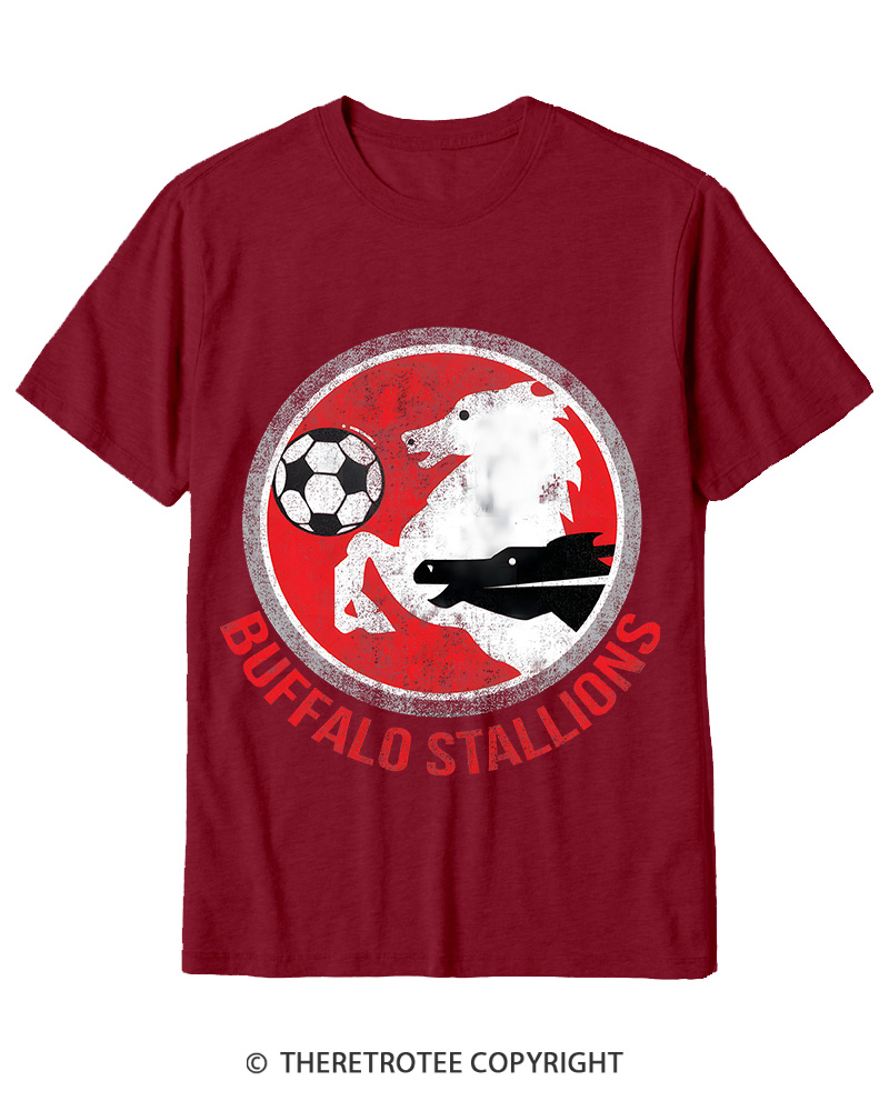 TheRetroTee Buffalo Stallions 1984 Cotton T-Shirt
