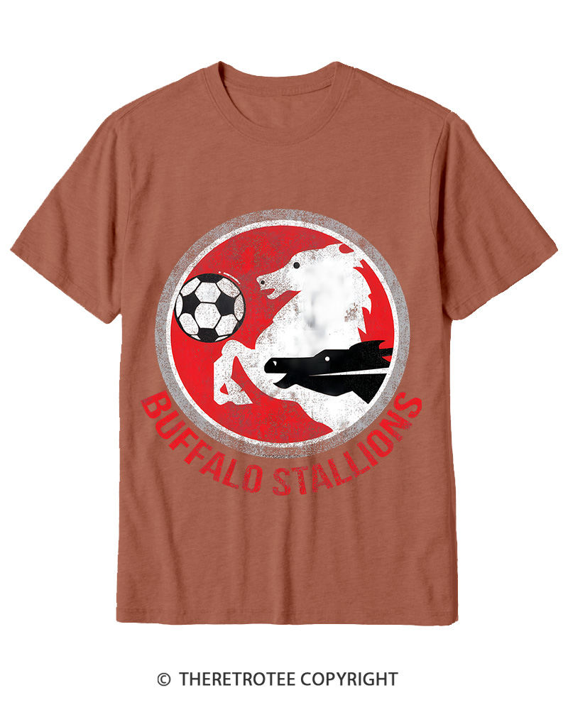 TheRetroTee Buffalo Stallions 1984 Cotton T-Shirt