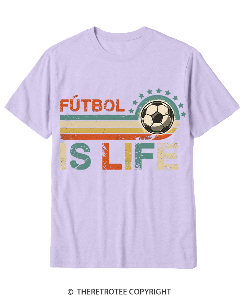 TheRetroTee Futbol Is Life 1970s Cotton T-Shirt