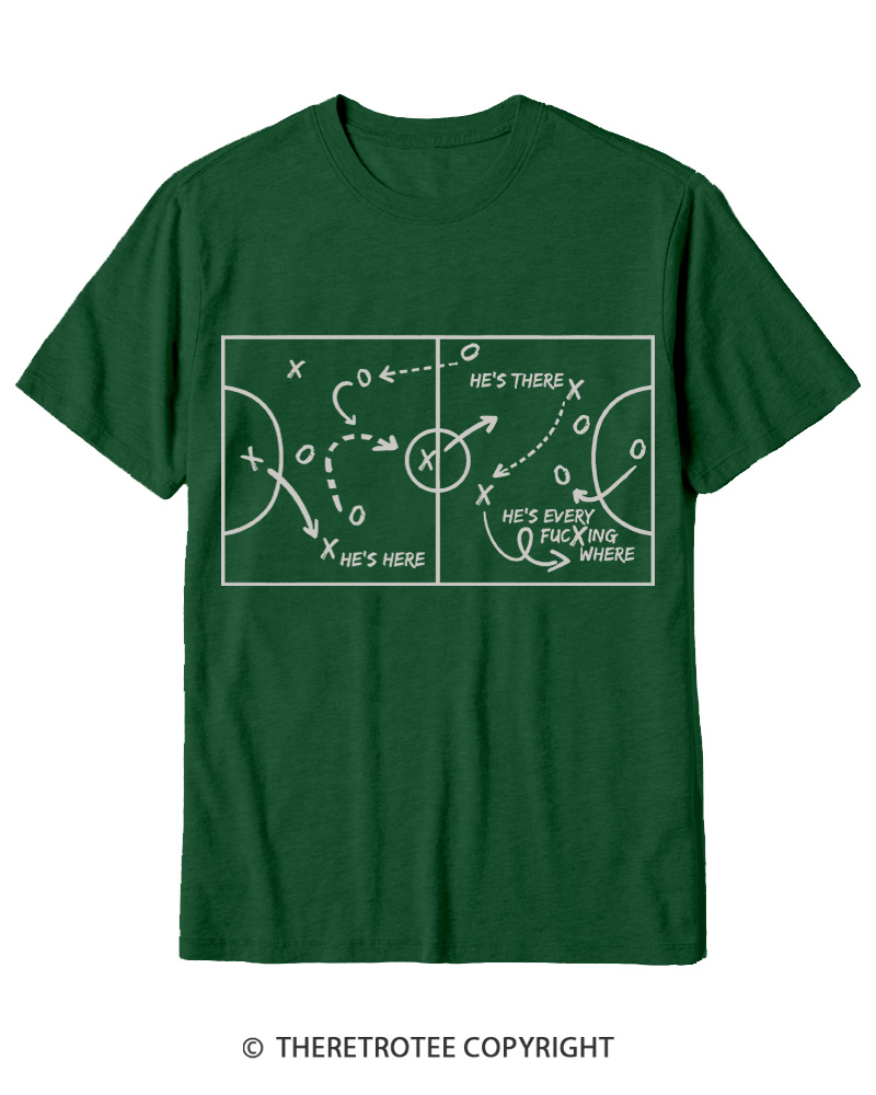 TheRetroTee He's Here He's There Cotton T-Shirt