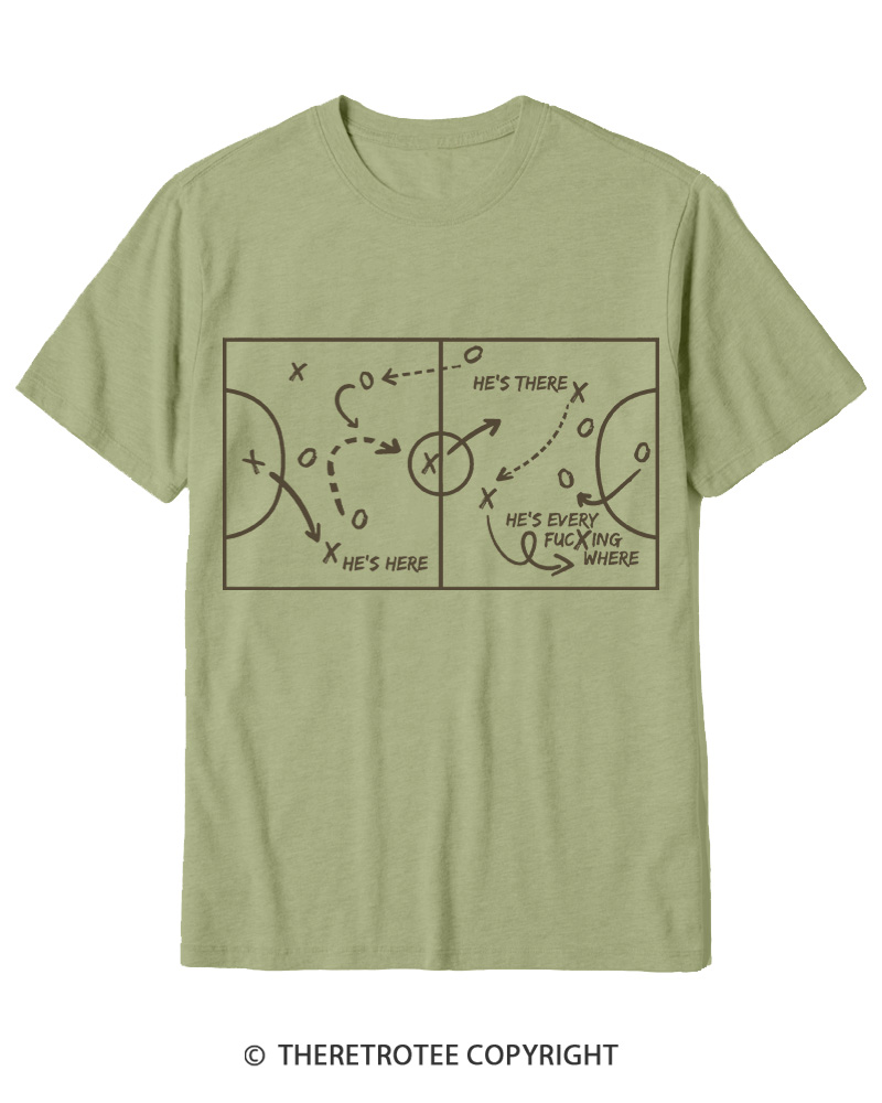 TheRetroTee He's Here He's There Cotton T-Shirt