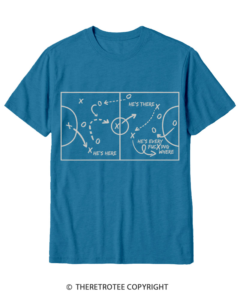 TheRetroTee He's Here He's There Cotton T-Shirt