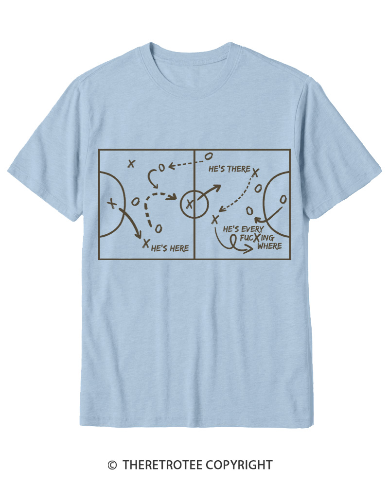 TheRetroTee He's Here He's There Cotton T-Shirt