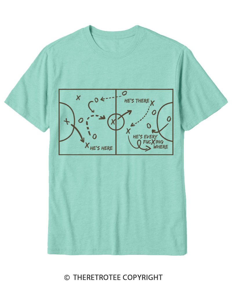 TheRetroTee He's Here He's There Cotton T-Shirt