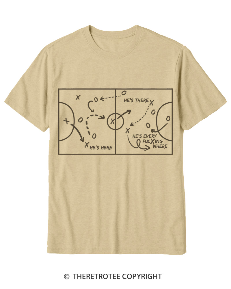 TheRetroTee He's Here He's There Cotton T-Shirt