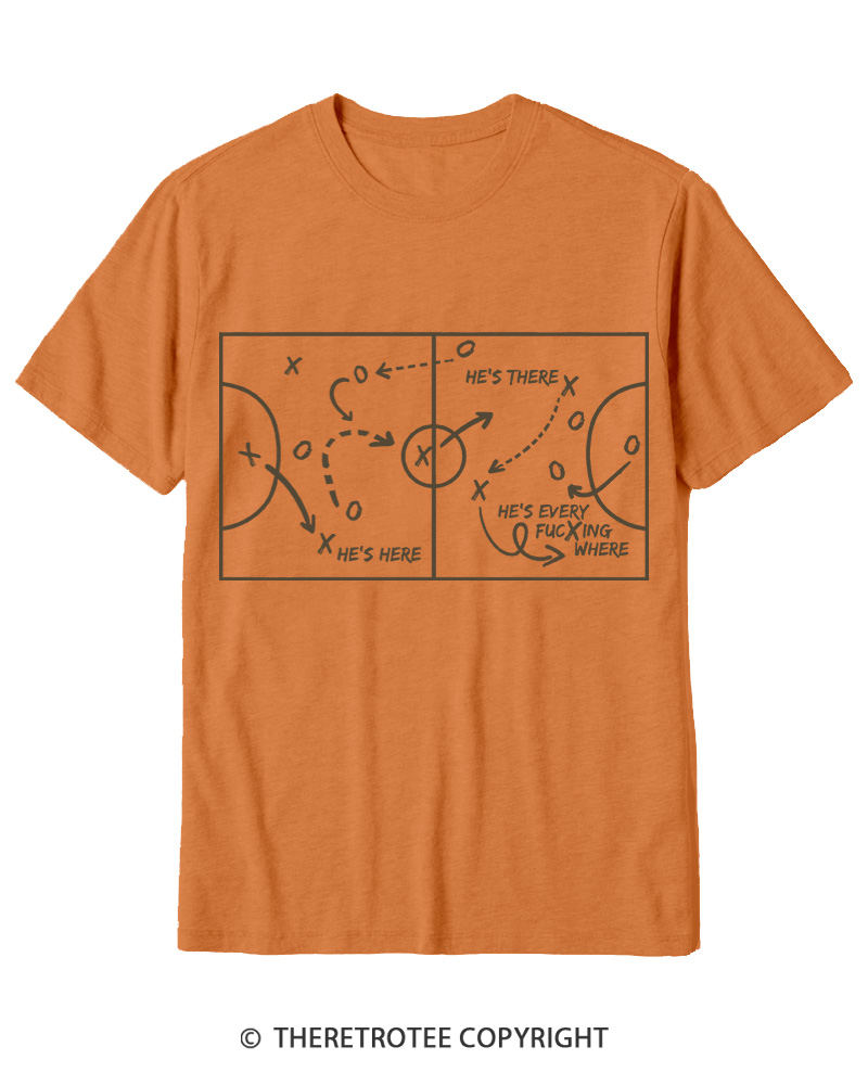TheRetroTee He's Here He's There Cotton T-Shirt