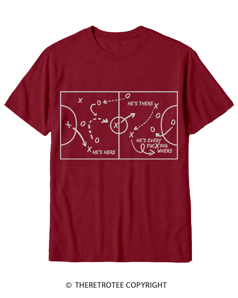 TheRetroTee He's Here He's There Cotton T-Shirt
