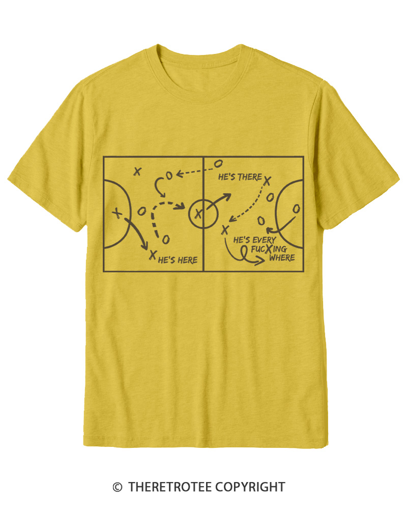 TheRetroTee He's Here He's There Cotton T-Shirt