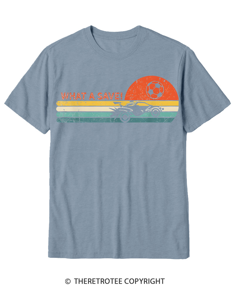 TheRetroTee Rocket Soccer Car 1970s Cotton T-Shirt