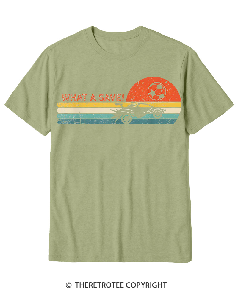 TheRetroTee Rocket Soccer Car 1970s Cotton T-Shirt