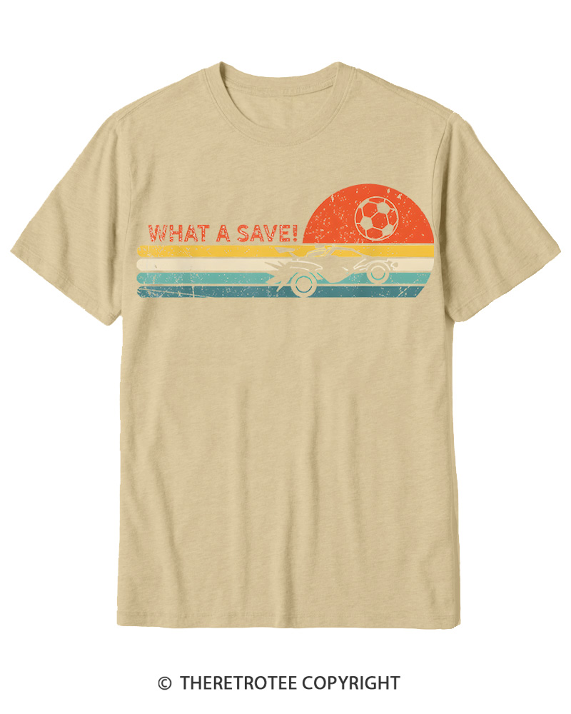 TheRetroTee Rocket Soccer Car 1970s Cotton T-Shirt
