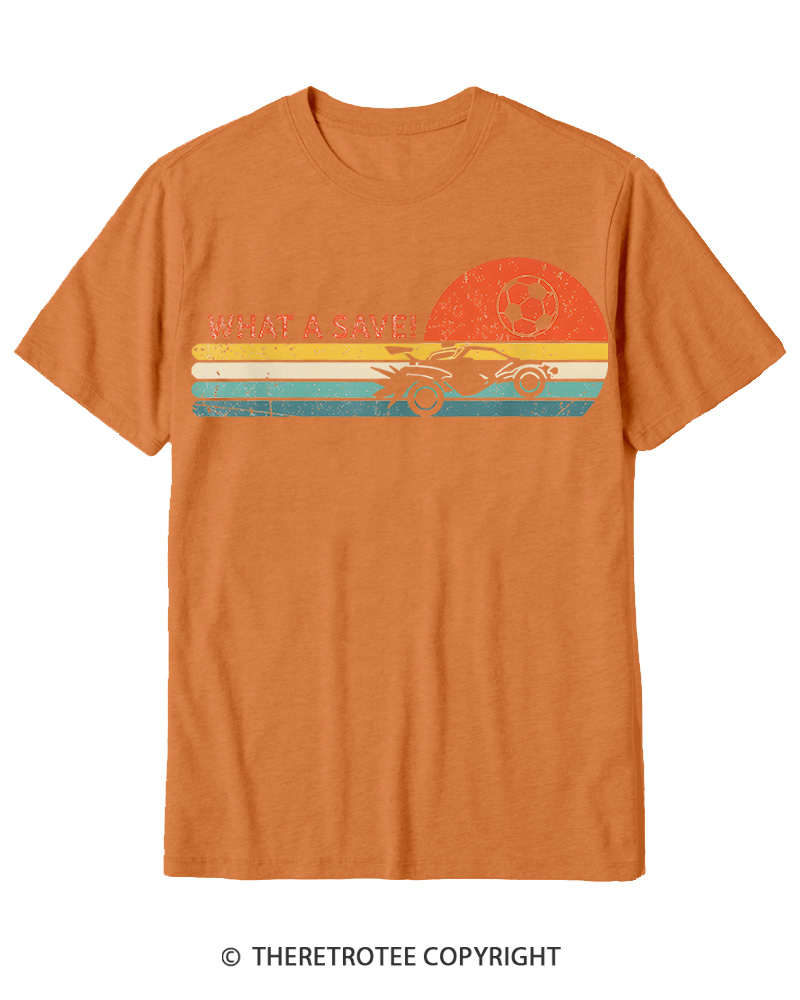 TheRetroTee Rocket Soccer Car 1970s Cotton T-Shirt