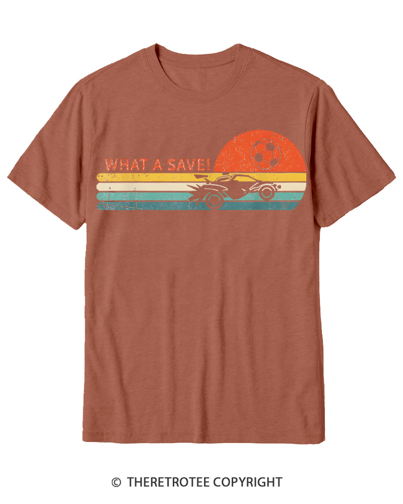 TheRetroTee Rocket Soccer Car 1970s Cotton T-Shirt