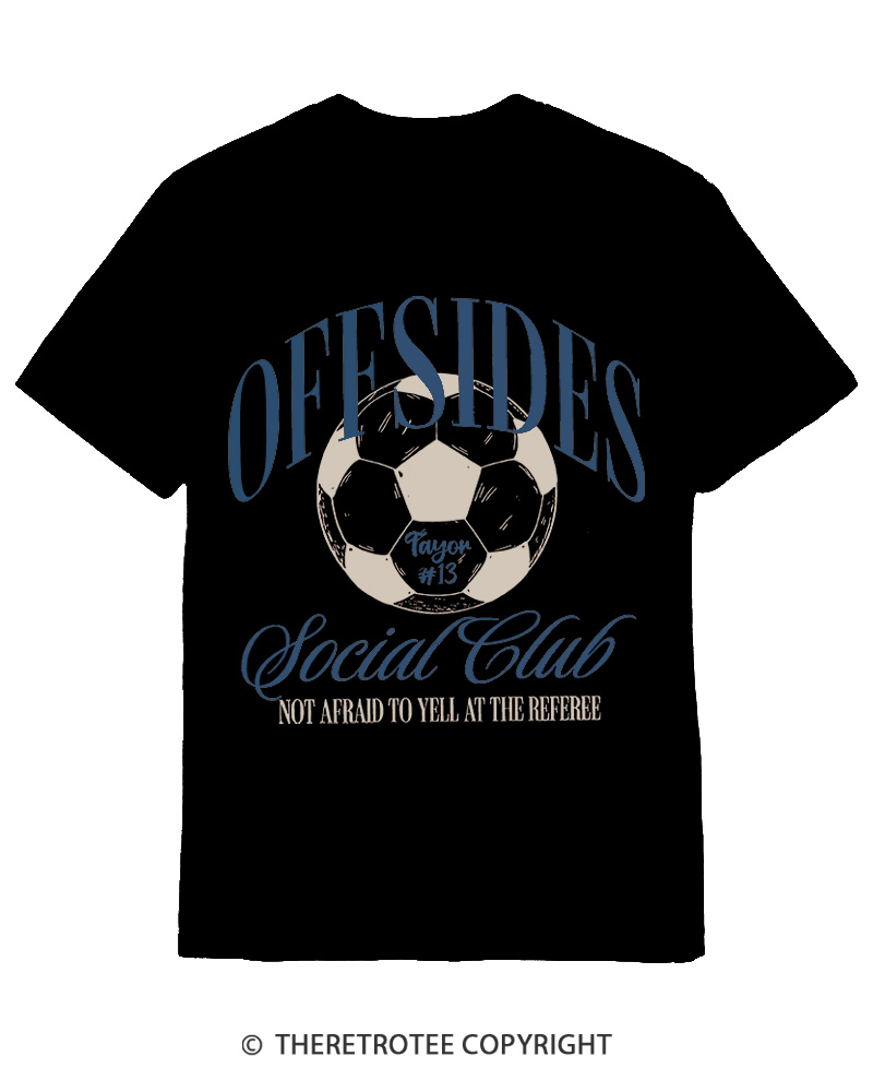 TheRetroTee Sideline Social Club Cotton T-Shirt