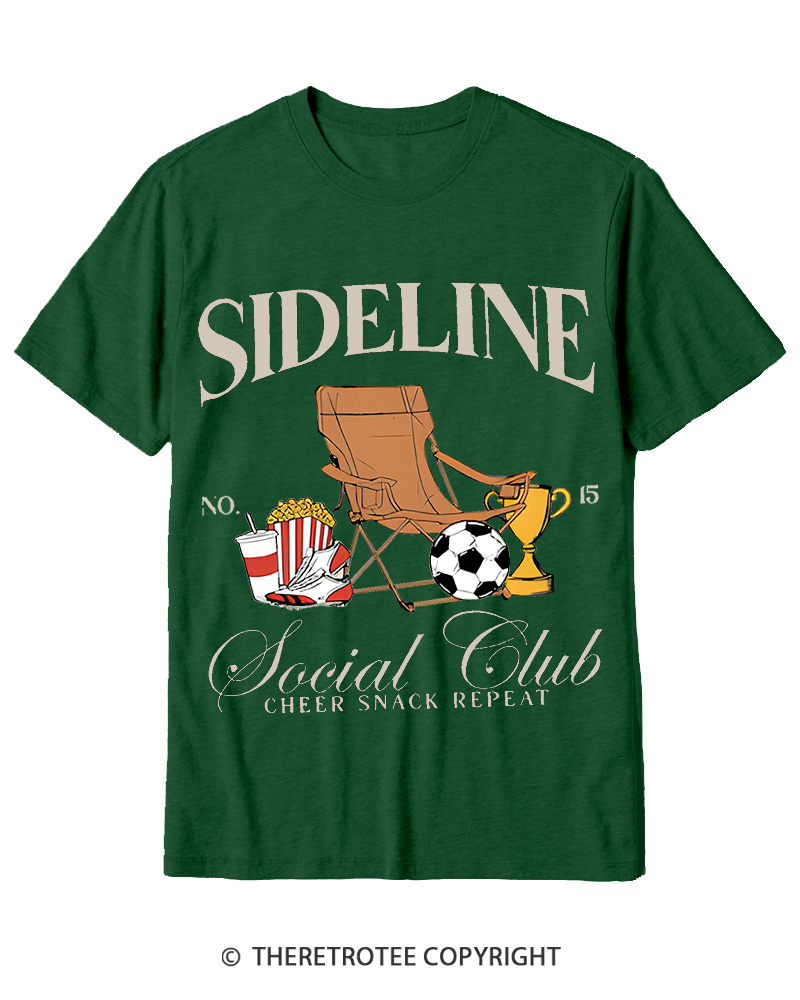 TheRetroTee Sideline Social Club 1990s Cotton T-Shirt