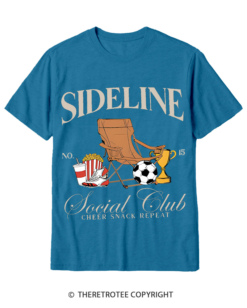 TheRetroTee Sideline Social Club 1990s Cotton T-Shirt