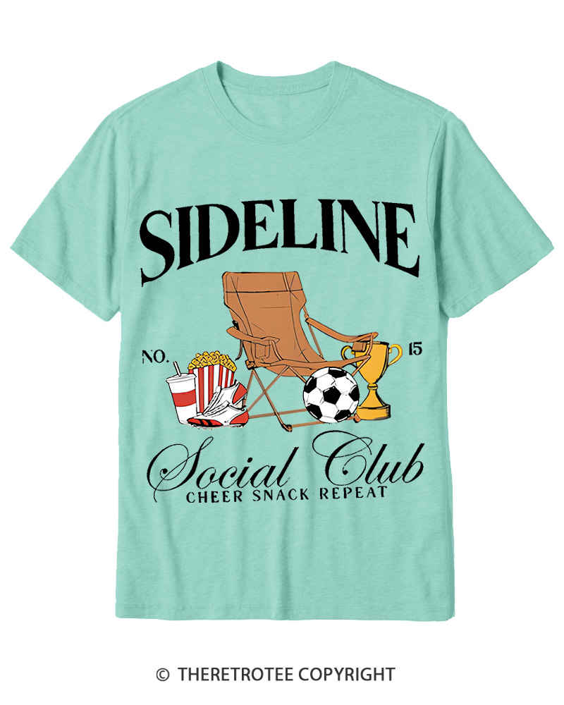 TheRetroTee Sideline Social Club 1990s Cotton T-Shirt