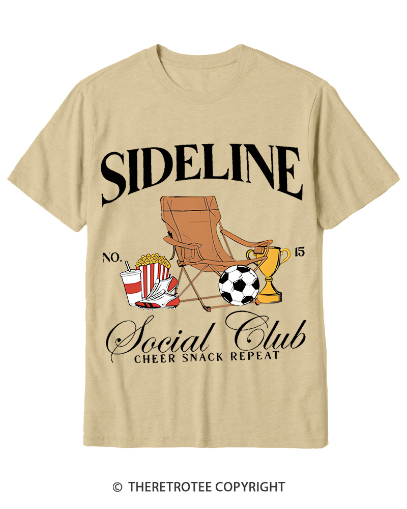 TheRetroTee Sideline Social Club 1990s Cotton T-Shirt