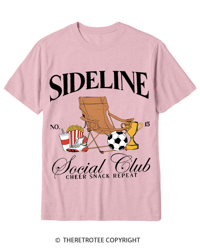 TheRetroTee Sideline Social Club 1990s Cotton T-Shirt