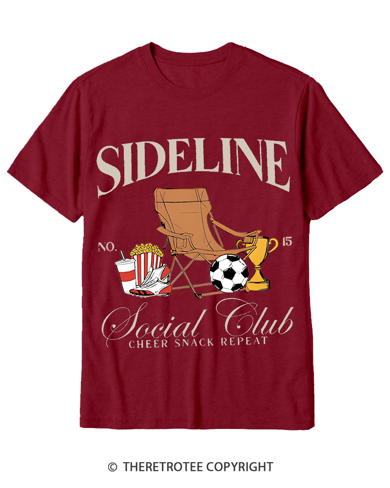 TheRetroTee Sideline Social Club 1990s Cotton T-Shirt