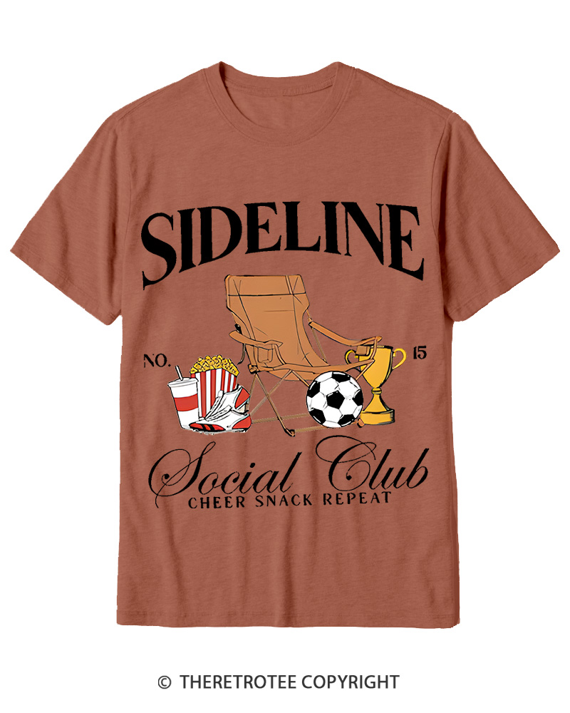 TheRetroTee Sideline Social Club 1990s Cotton T-Shirt